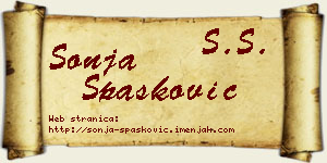 Sonja Spasković vizit kartica